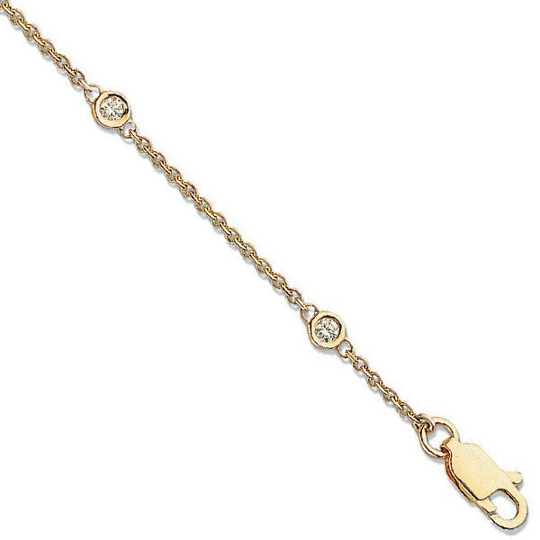 9ct Yellow Gold Diamond by the Yard Bracelet 0.20ctw - Fine Bracelet - Certified Authentic – Luxury Jewellery by Imper